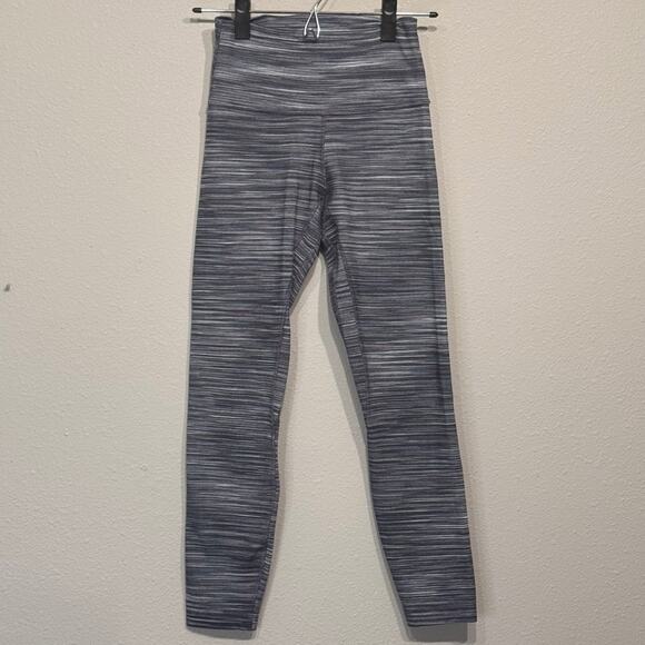 Lululemon Align leggings space dye gray and white crop length hidden pocket Sz 4 - Picture 2 of 9